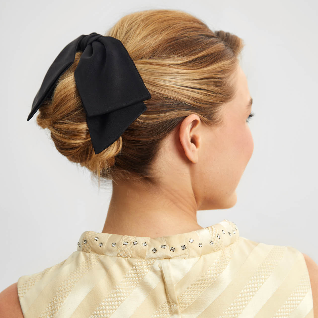 Black Bow Hair Clip