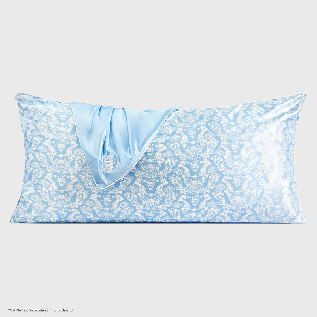 Kitsch x Bridgerton Satin Pillowcase in Toile De Blue - King