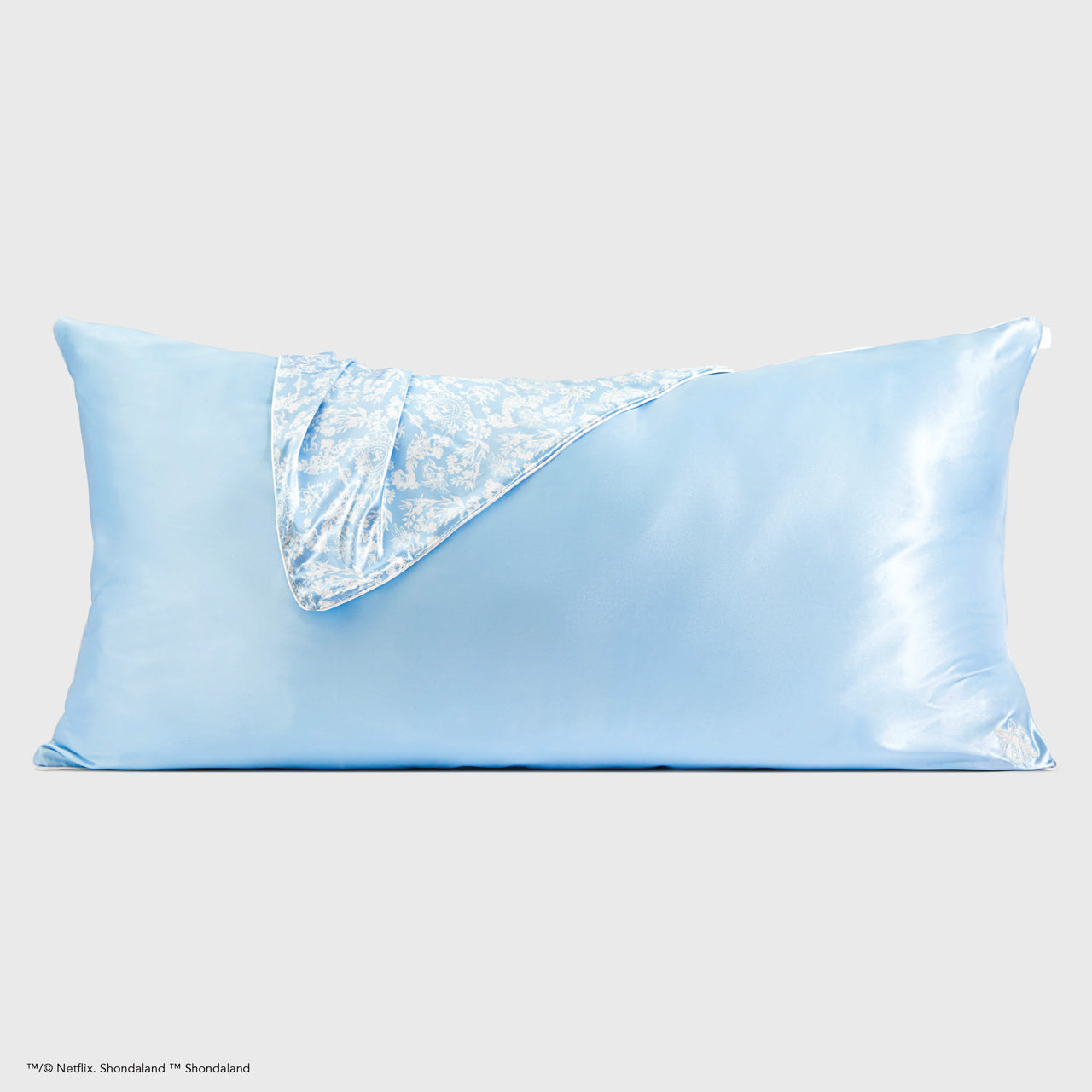 Kitsch x Bridgerton Satin Pillowcase in Toile De Blue - King