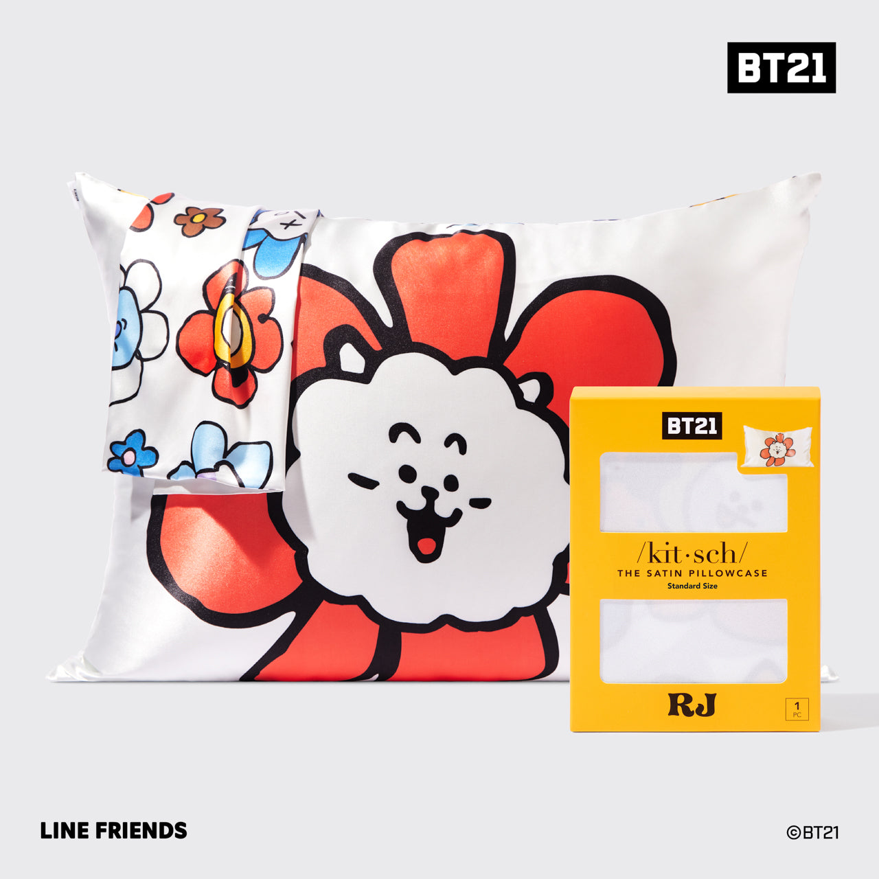 Kitsch x BT21 Satin Pillowcase in RJ
