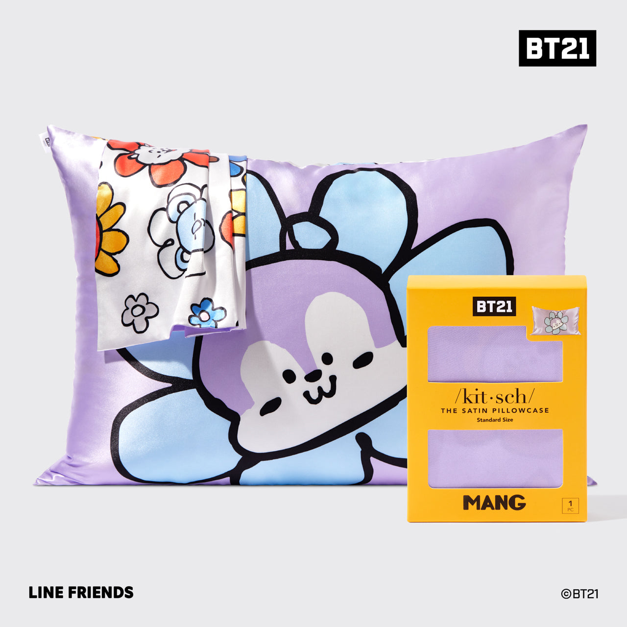 Kitsch x BT21 Satin Pillowcase in MANG