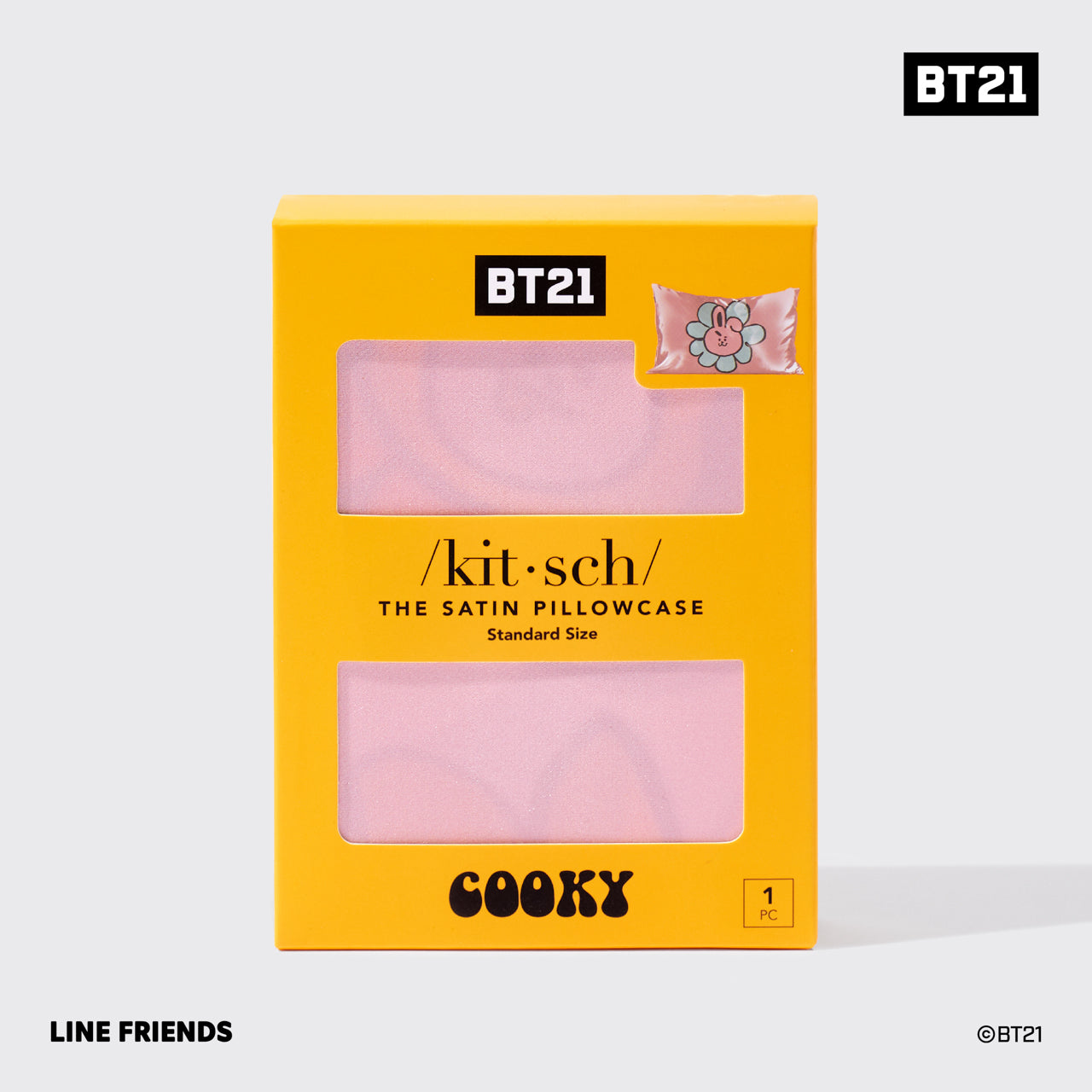 Kitsch x BT21 Satin Pillowcase in COOKY