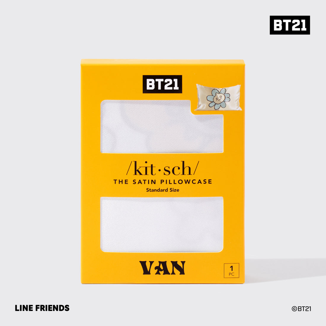 Kitsch x BT21 Satin Pillowcase in VAN