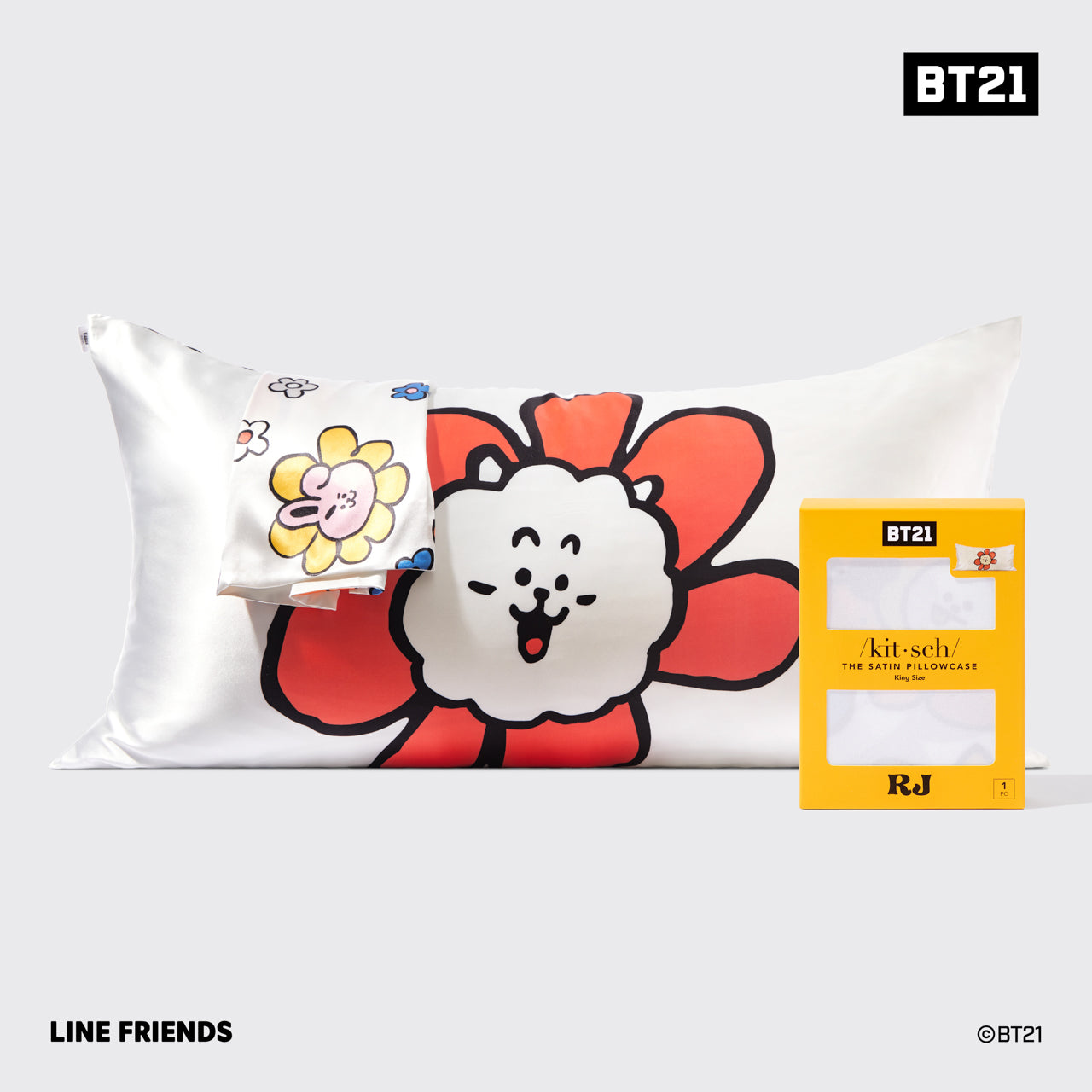 Kitsch x BT21 Satin Pillowcase in RJ - King