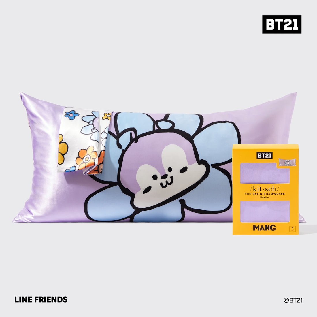 Kitsch x BT21 Satin Pillowcase in MANG - King