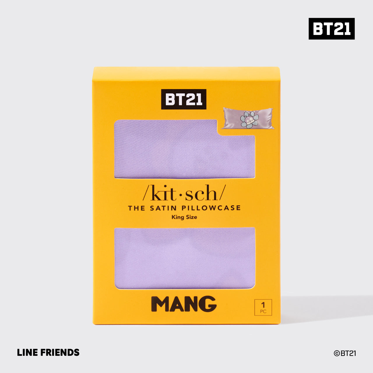 Kitsch x BT21 Satin Pillowcase in MANG - King