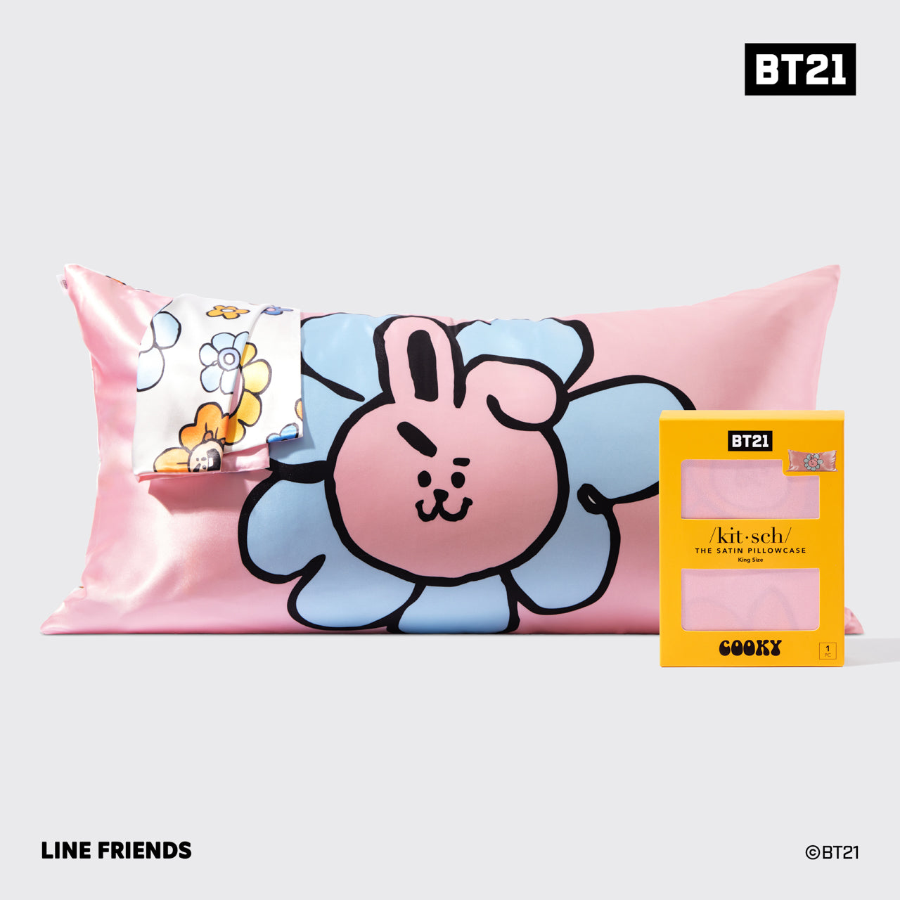 Kitsch x BT21 Satin Pillowcase in COOKY - King