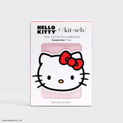 Kitsch x Hello Kitty Satin Pillowcase in Pink Hello Kitty Face