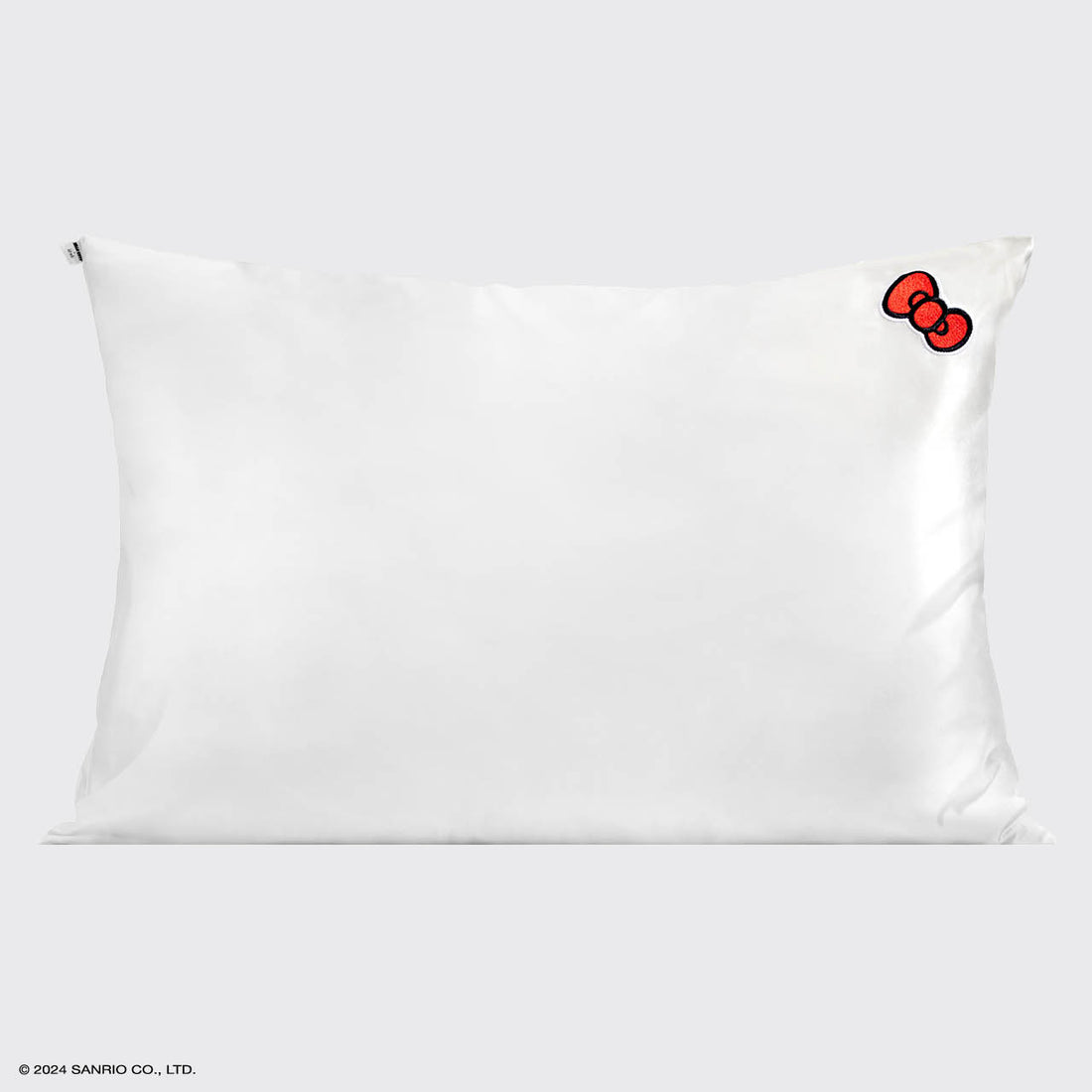 Kitsch x Hello Kitty Satin Pillowcase in Ivory Kitty Bow