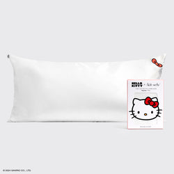 Kitsch x Hello Kitty Satin Pillowcase in Ivory Kitty Bow - King