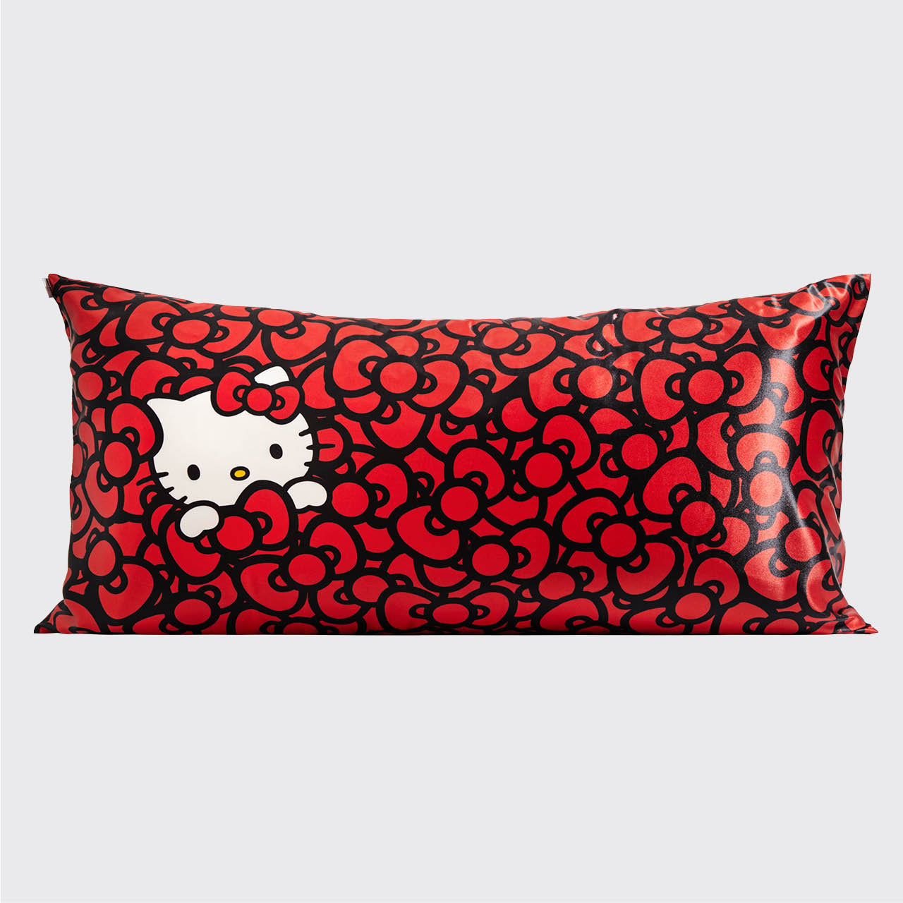 Kitsch x Hello Kitty Satin Pillowcase in Kitty Bathes in a Sea of Bows - King