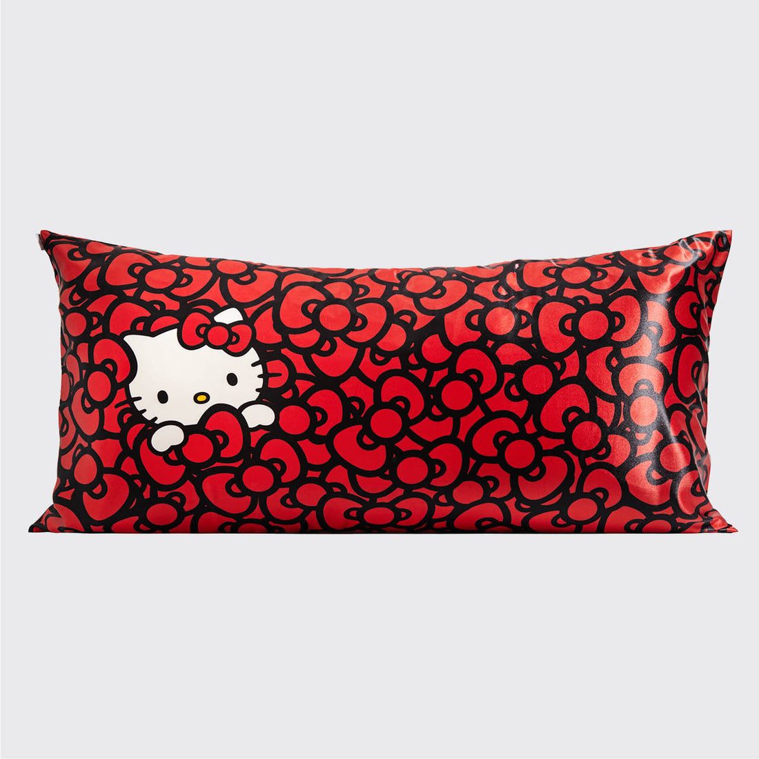 Kitsch x Hello Kitty Satin Pillowcase in Kitty Bathes in a Sea of Bows - King