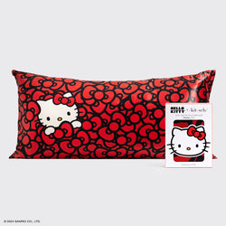 Kitsch x Hello Kitty Satin Pillowcase in Kitty Bathes in a Sea of Bows - King