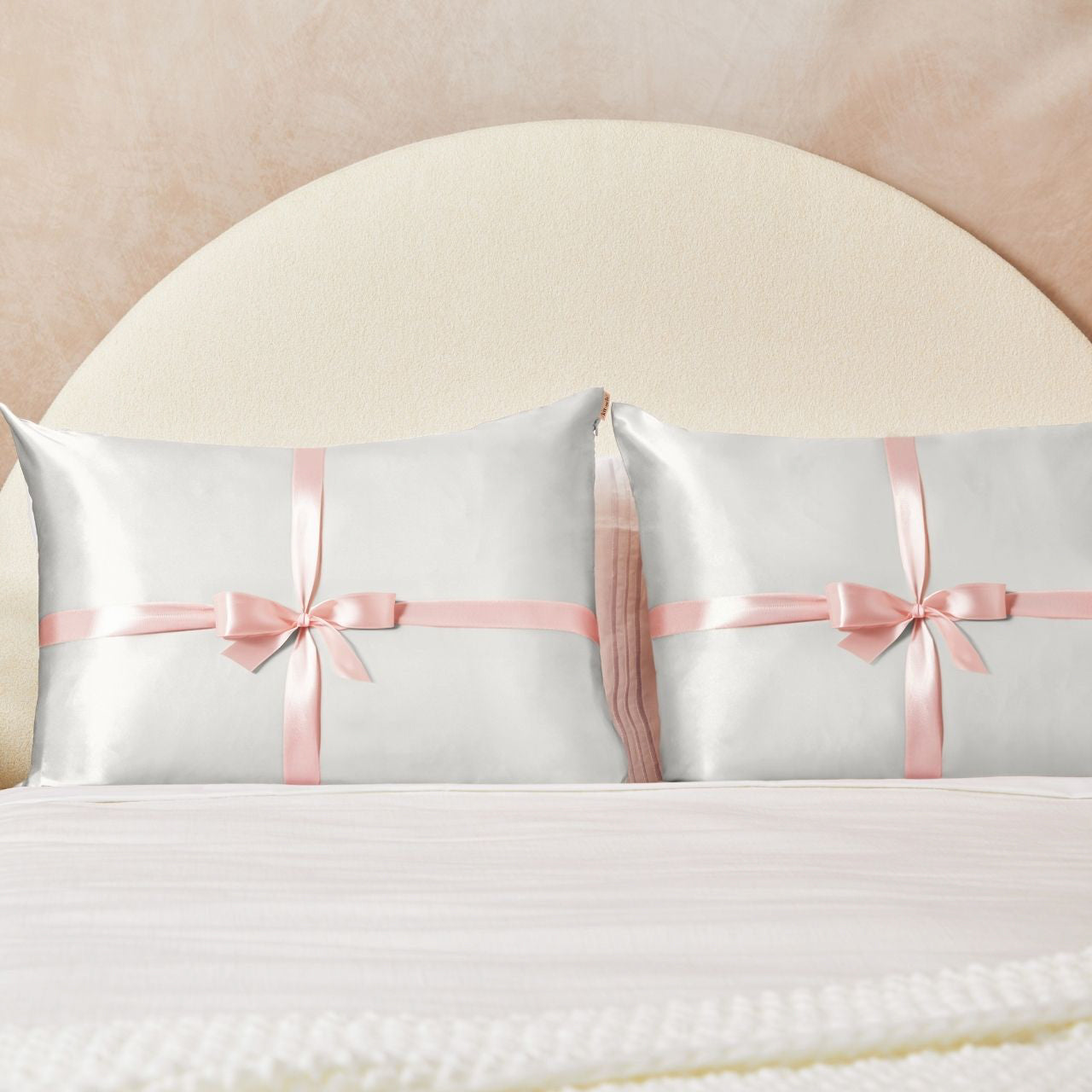 Limited Edition Ivory Satin Pillowcases 2pc Set - Standard