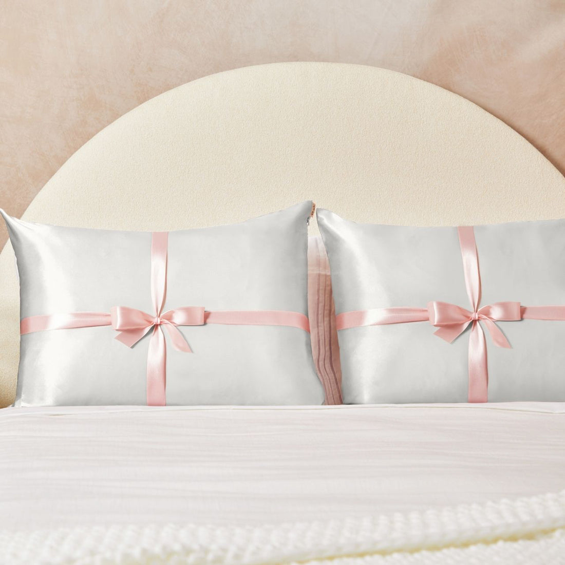 Limited Edition Ivory Satin Pillowcases 2pc Set - Standard