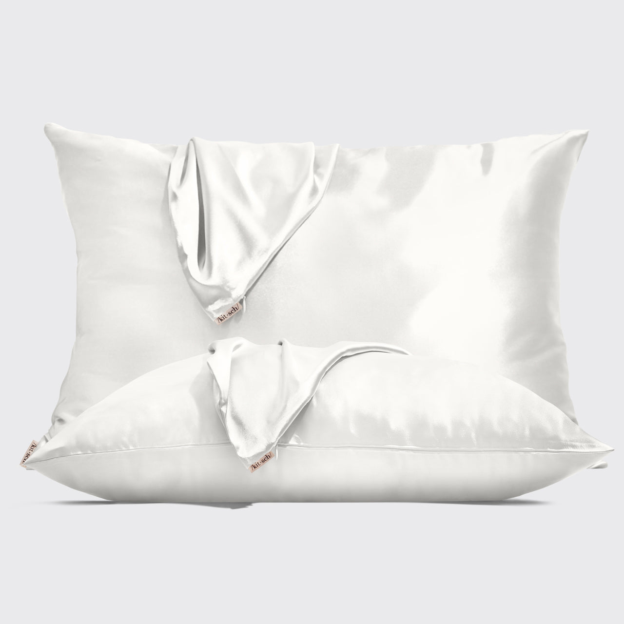 Limited Edition Ivory Satin Pillowcases 2pc Set - Standard