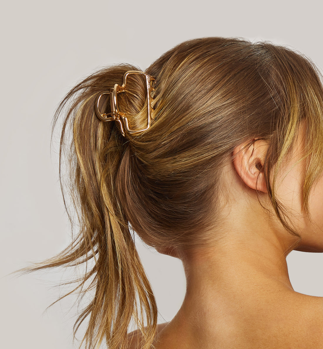 Gold Metal Cloud Claw Clip