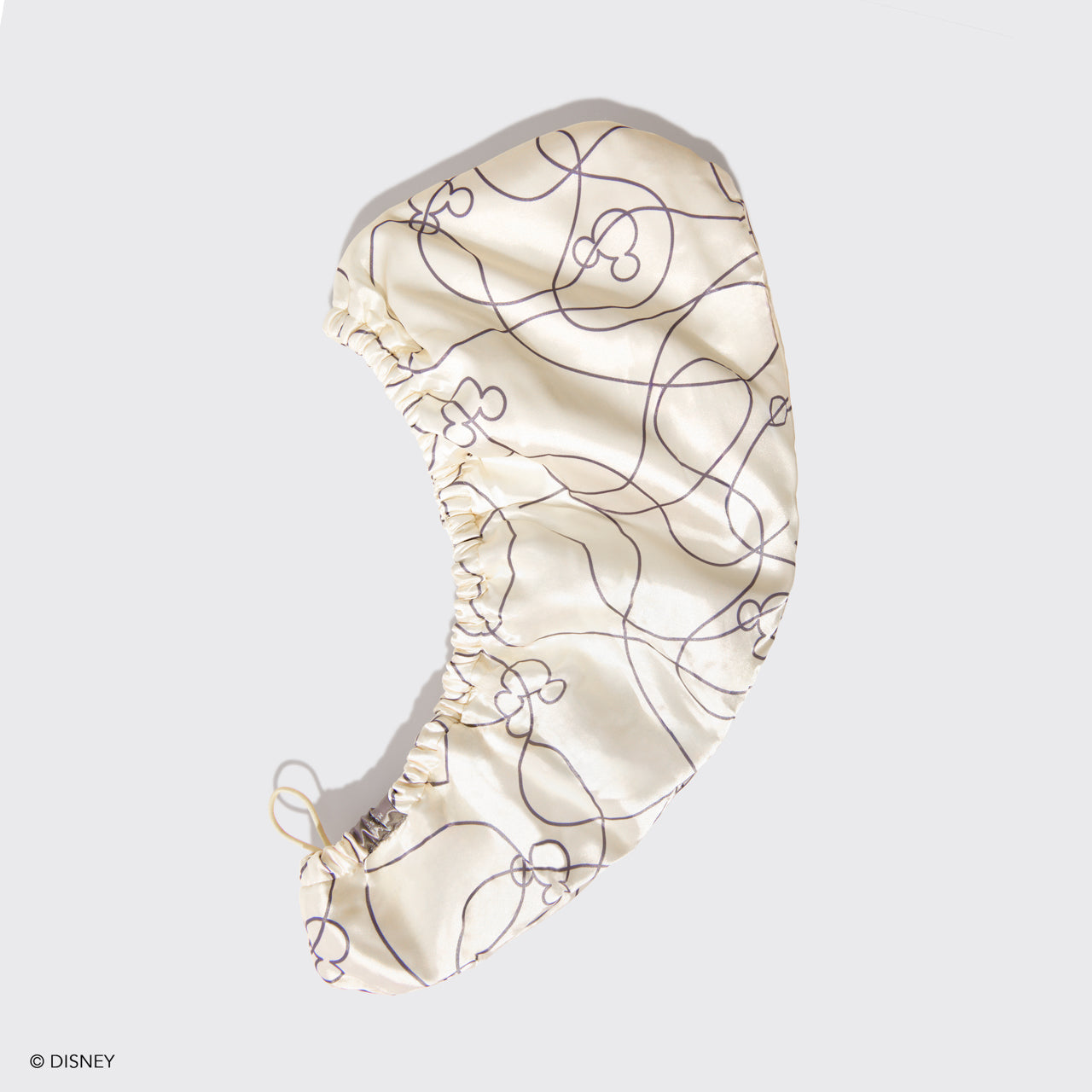 Mickey/ Minnie x Kitsch Satin-Wrapped Hair Towel Mickey Maze - Cream