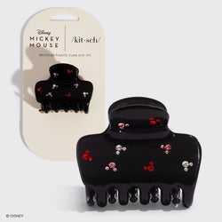 Kitsch x Mickey and Minnie Cloud Claw Clip in Black Rhinestone
