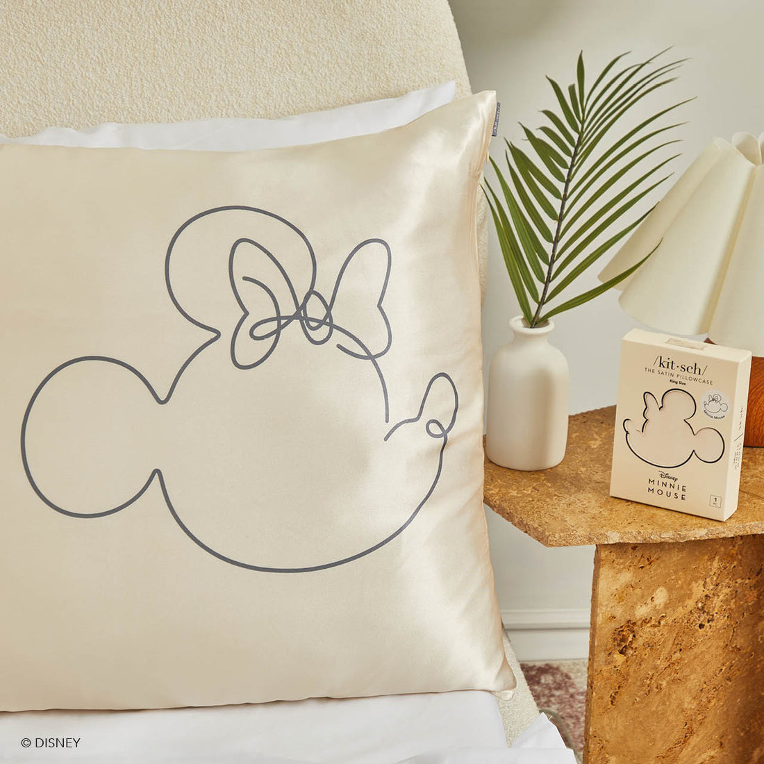 Kitsch x Mickey and Minnie Satin Pillowcase in Mrs. Mouse