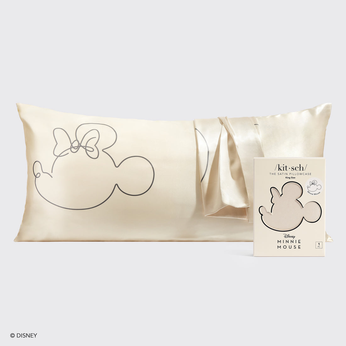 Kitsch x Mickey and Minnie Satin Pillowcase in Mrs. Mouse - King