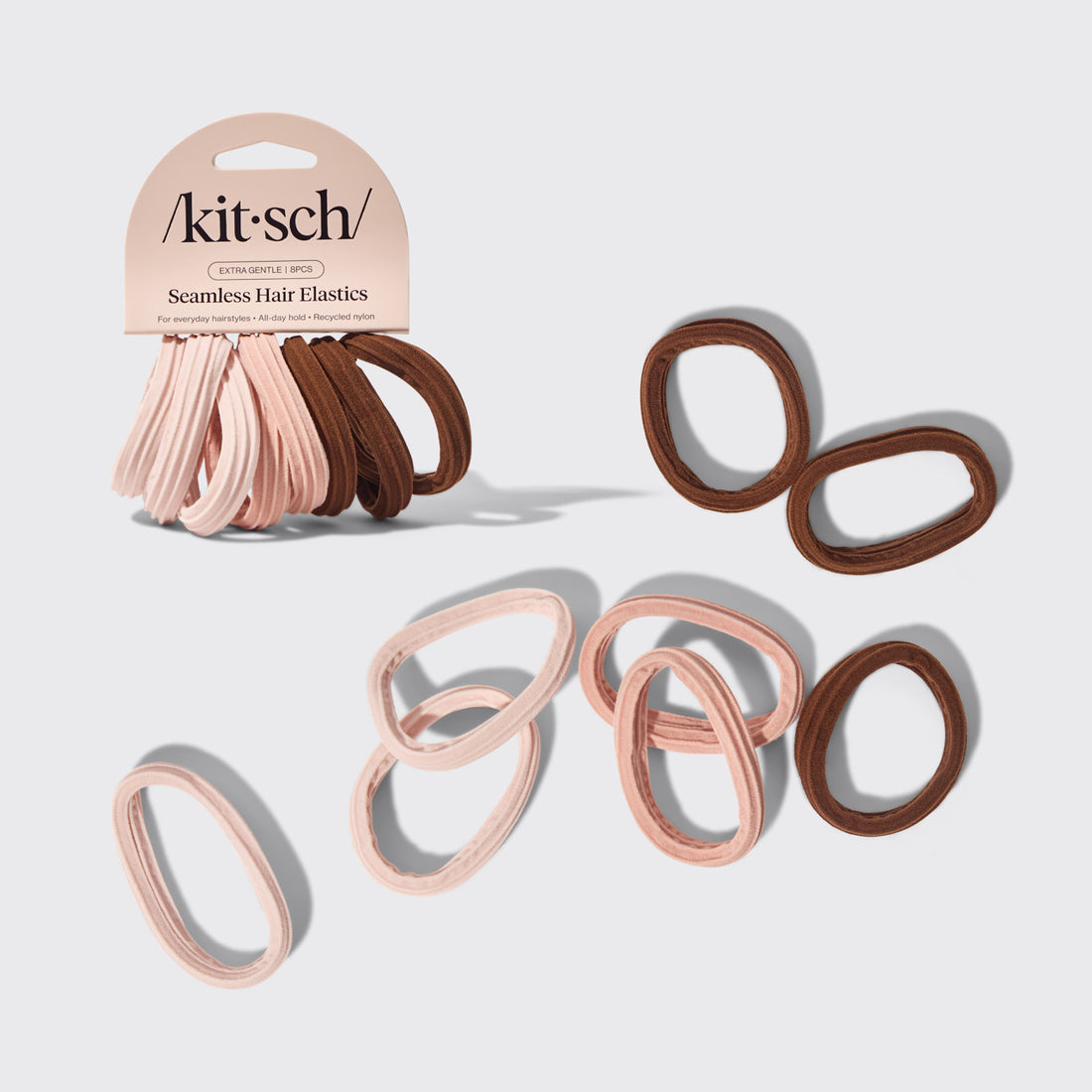 Rosewood Seamless Hair Elastics 8pc Set