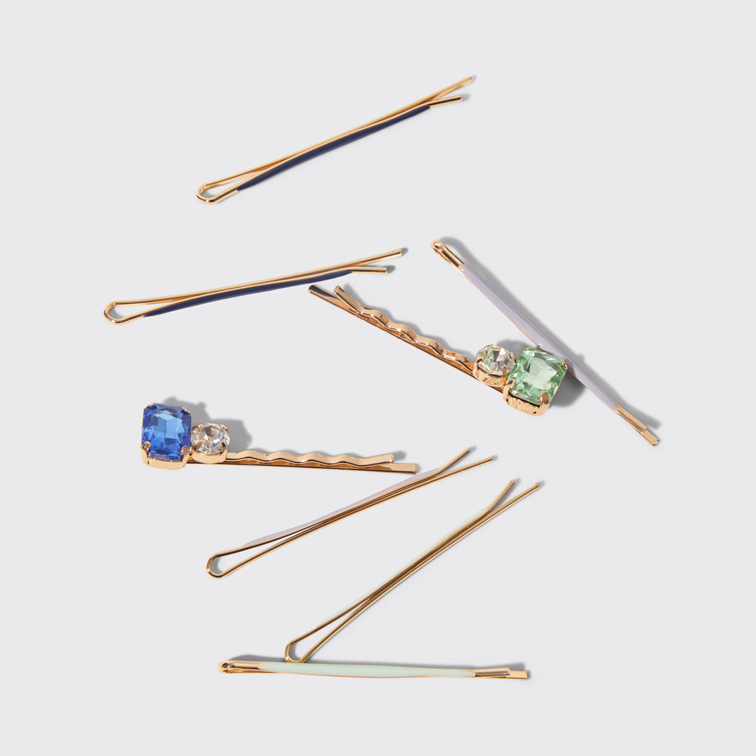 Garden Bouquet Cloud & Gem Bobby Pins 8pc Set