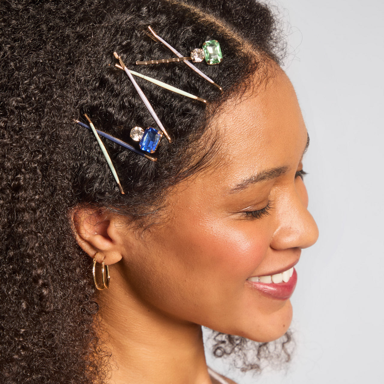 Garden Bouquet Cloud & Gem Bobby Pins 8pc Set