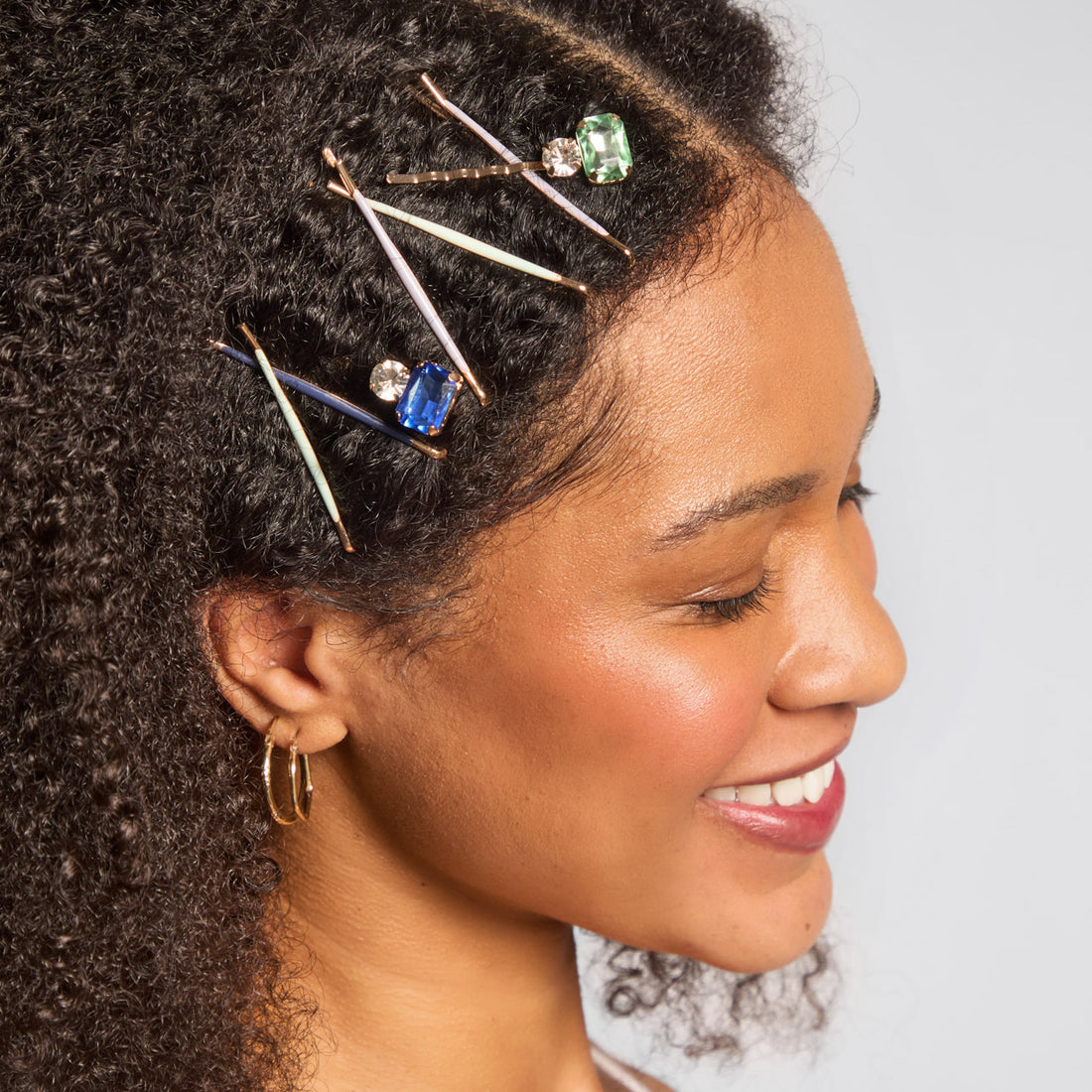 Garden Bouquet Cloud & Gem Bobby Pins 8pc Set