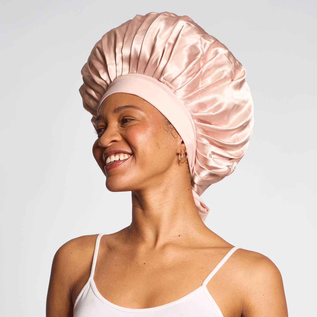 Blush Oversized Satin Bonnet