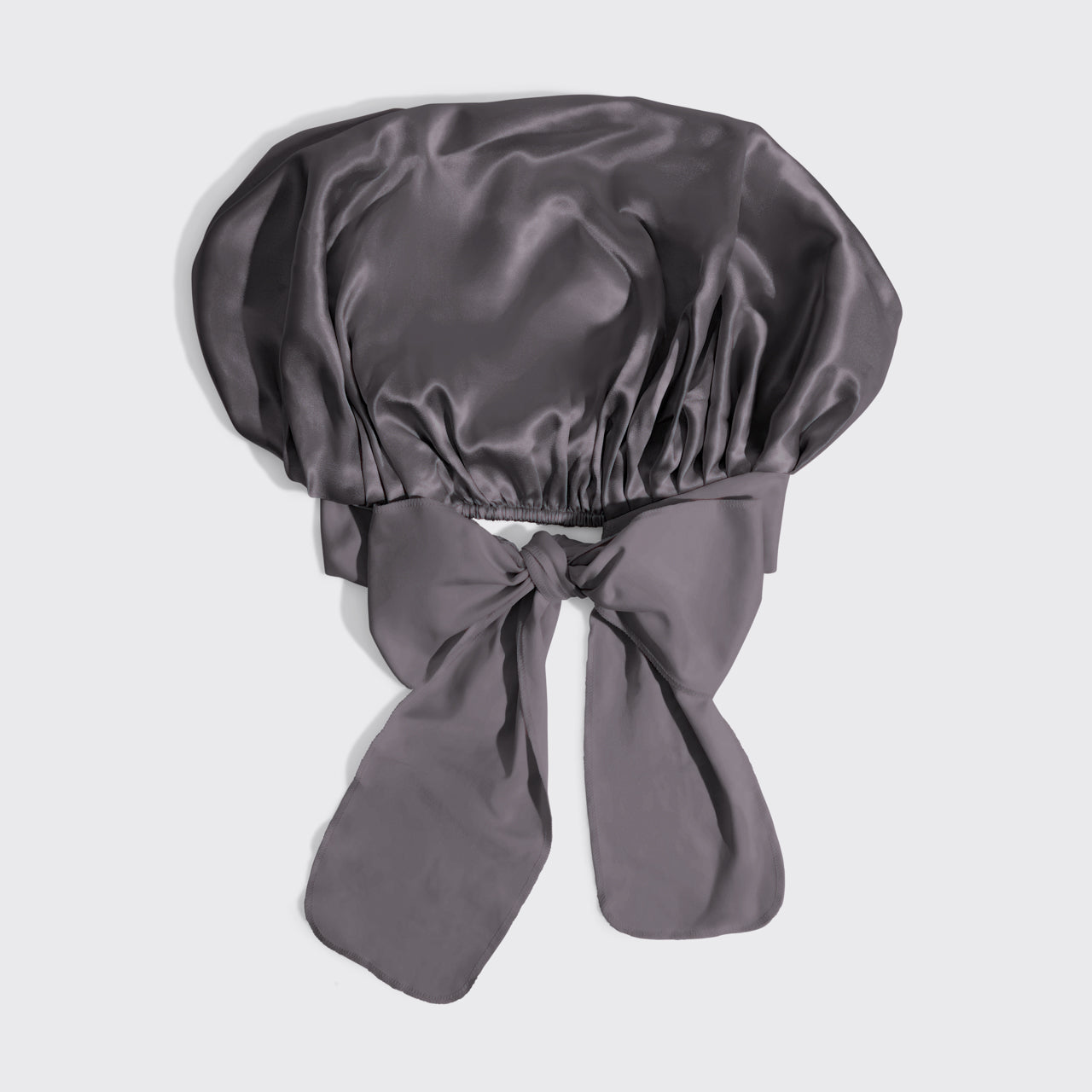 Charcoal Oversized Satin Bonnet