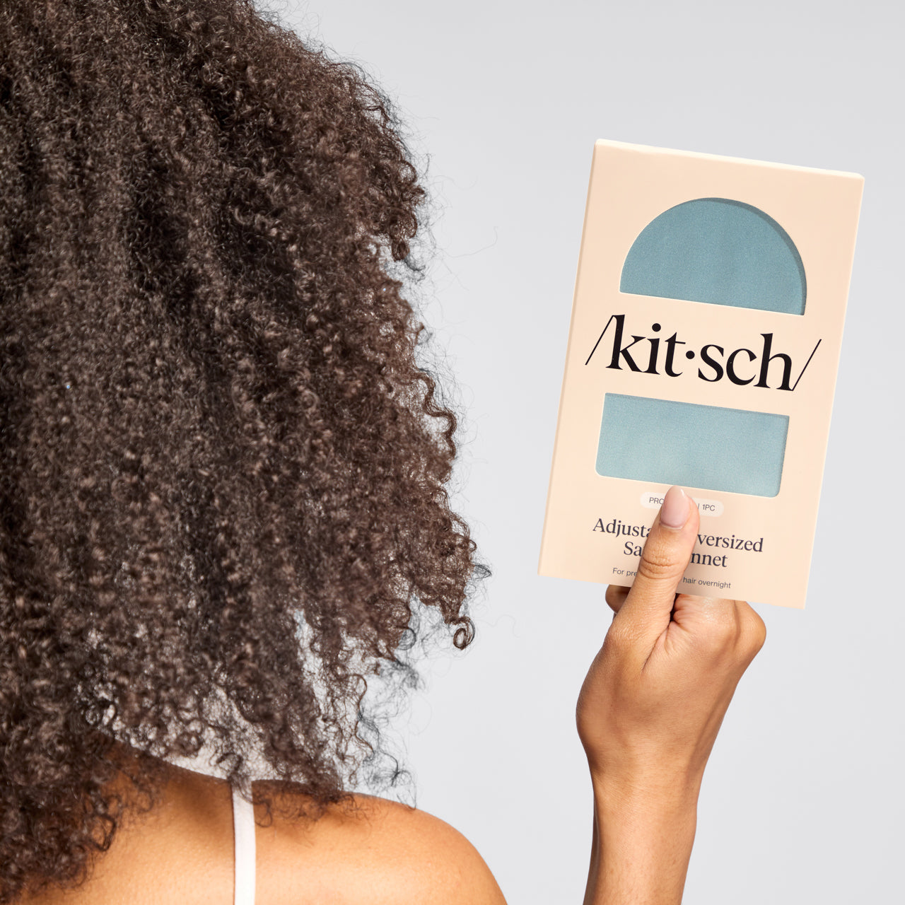 Haze Blue Oversized Satin Bonnet