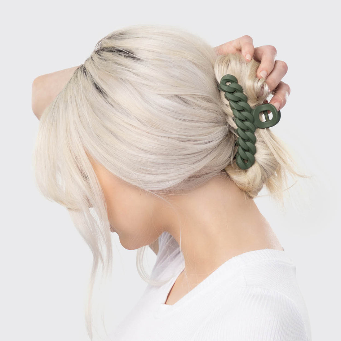 Black & Moss Chain Claw Clips 3pc Set