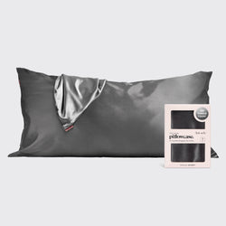 Satin Pillowcase in Charcoal - King