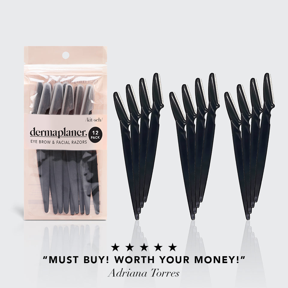 Recycled Plastic Dermaplaners 12pc Set- Black