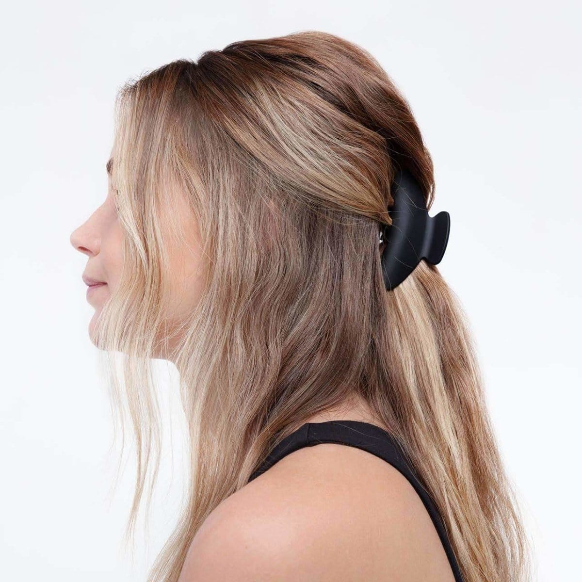 Black & Tort Curved Claw Clips 2pc Set - Medium