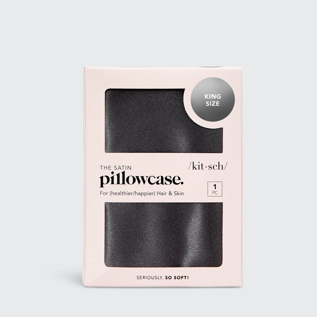 Satin Pillowcase in Charcoal - King