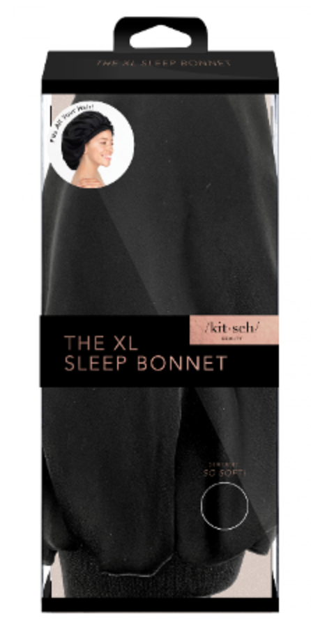 Black Satin Bonnet - XL