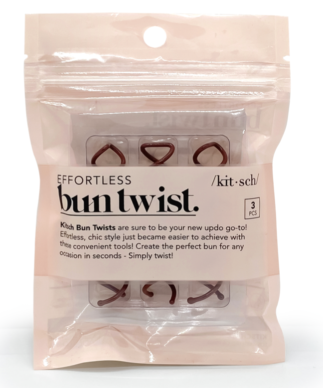 Brown Bun Twists 3pc Set