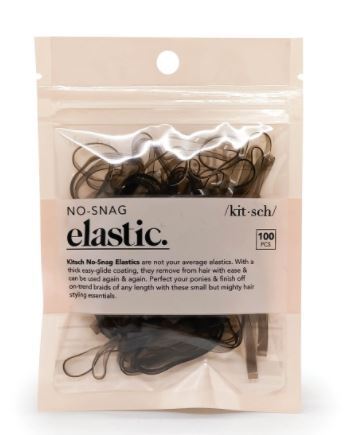 Brown No-Snag Elastics 100pc Set