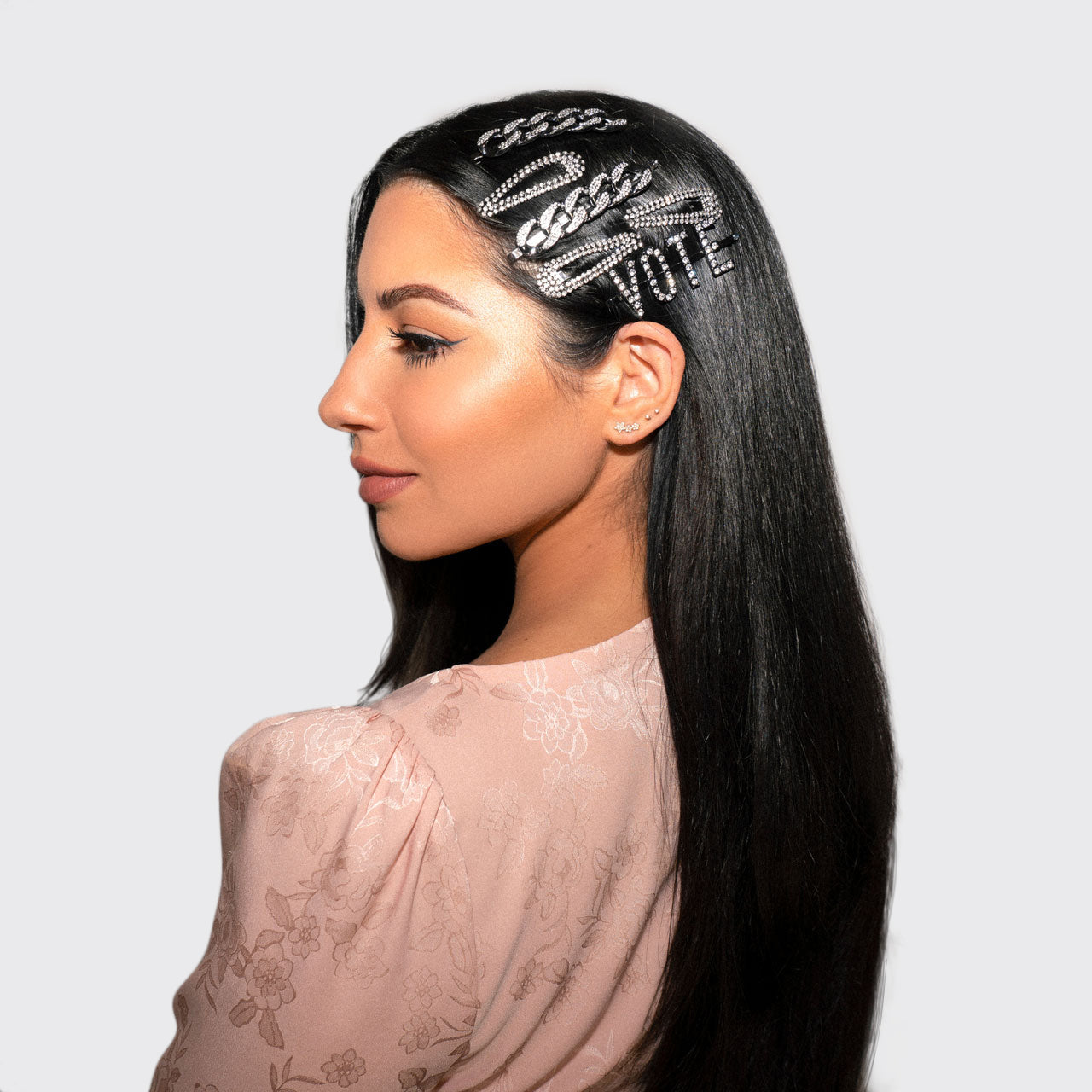 Vote Rhinestone Bobby Pin
